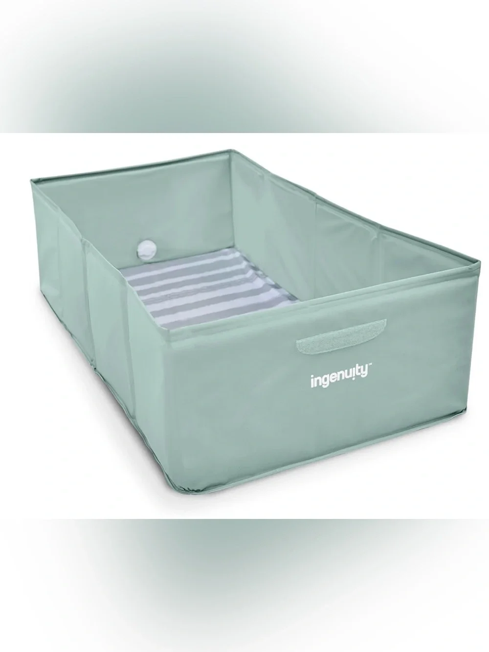 Ingenuity Tuckaway Toddler Folding Tub, Converts Shower to Tub - Green